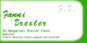 fanni drexler business card